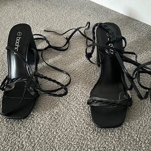 Boohoo Strappy Black Heels